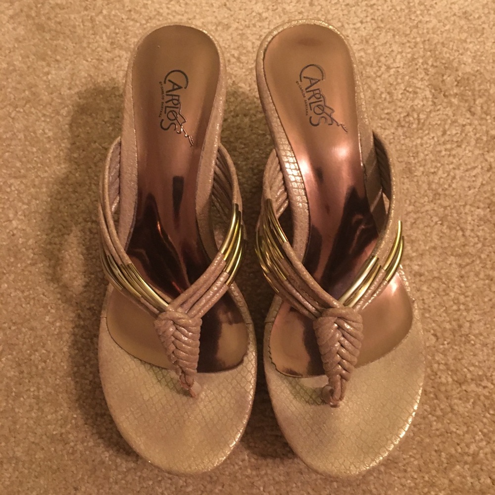 Carlos Santana Wedge Thong Sandal